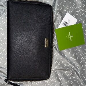 Kate Spade Black Zip-Around Wallet